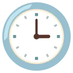 Three O’clock emoji on Google