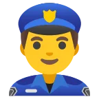 Emoji Agente de policía hombre en Google