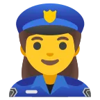 Woman Police Officer emoji on Google