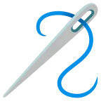 Sewing Needle emoji on Google
