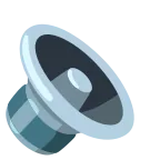 Emoji Altavoz a volumen bajo en Google