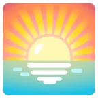 Emoji Amanecer en Google