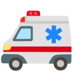 Ambulance emoji on Google