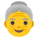 Emoji Anciana en Google