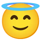Smiling Face with Halo emoji on Google