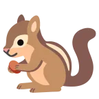 Chipmunk emoji on Google