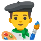 Emoji Artista hombre en Google