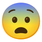 Emoji Asustado en Google