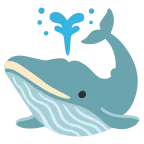 Spouting Whale emoji on Google