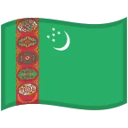 Emoji Bandera de Turkmenistán en Google