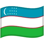 Emoji Bandera de Uzbekistán en Google