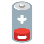Emoji Batería baja en Google