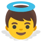 Emoji Bebé ángel en Google