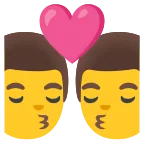 Emoji Beso: hombre y hombre en Google