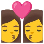 Emoji Beso: mujer y mujer en Google