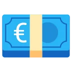 Euro Banknote emoji on Google