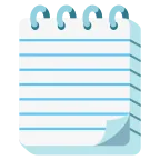 Spiral Notepad emoji on Google