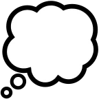 Emoji Bocadillo de pensamiento en Google