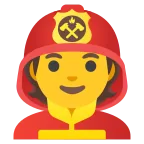 Firefighter emoji on Google