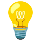 Emoji Bombilla en Google