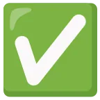 Checkmark emoji on Google