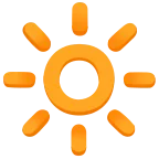 Bright Button emoji on Google