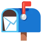 Open Mailbox with Raised Flag emoji on Google