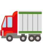 Emoji Camión articulado en Google
