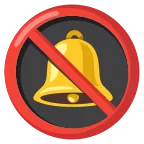 Emoji Campana con signo de cancelación en Google
