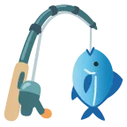 Emoji Caña de pescar en Google