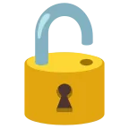 Emoji Candado abierto en Google