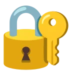 Emoji Candado cerrado y llave en Google