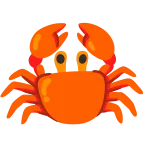 Crab emoji on Google