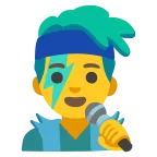 Man Singer emoji on Google