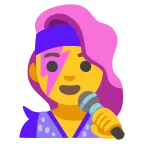 Emoji Cantante mujer en Google