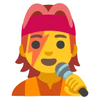 Emoji Cantante en Google