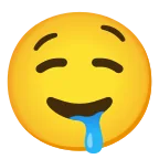 Emoji Cara babeando en Google