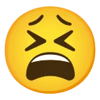 Emoji Cara cansada en Google