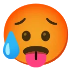 Hot Face emoji on Google