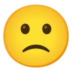 Emoji Cara con el ceño ligeramente fruncido en Google