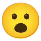Emoji Cara con la boca abierta en Google
