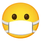 Face with Medical Mask emoji on Google