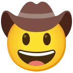 Cowboy Hat Face emoji on Google