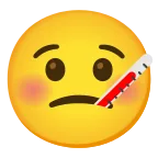 Face with Thermometer emoji on Google