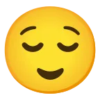 Relieved Face emoji on Google