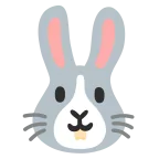 Rabbit Face emoji on Google