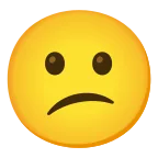 Confused Face emoji on Google