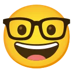 Emoji Cara de empollón en Google