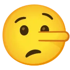 Emoji Cara de mentiroso en Google