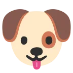 Emoji Cara de perro en Google